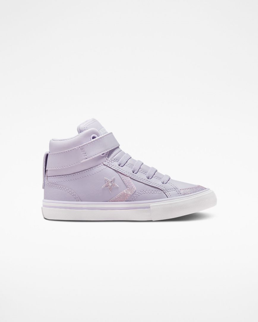 Tenis Converse Pro Blaze Alças Easy-On Glitter Cano Alto Menina Roxo Roxo | PT V07TP38